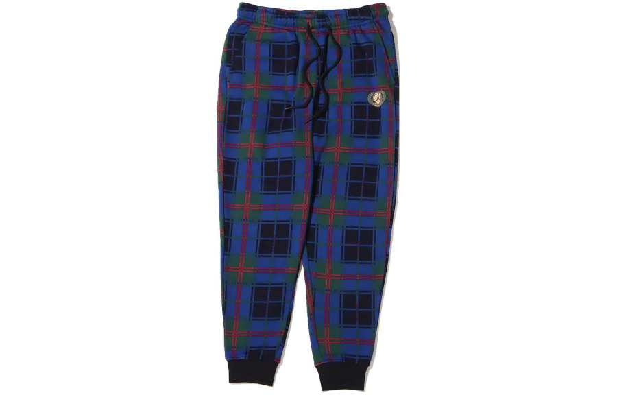Jordan Jordan Casual Pants Men's Turquoise Thickened And Fleece Lined Cuffed Pants