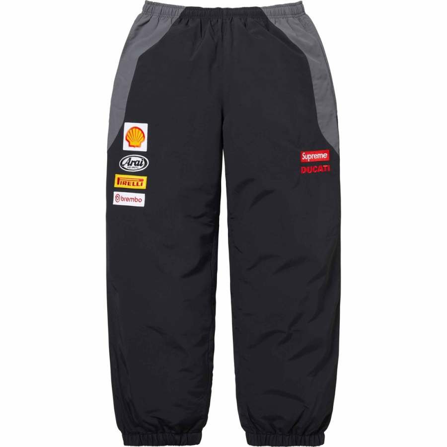 Supreme Supreme X DUCATI SS24 WEEK16 Track Pant - Unisex Sport Pants With Logo Print And Color Block Design