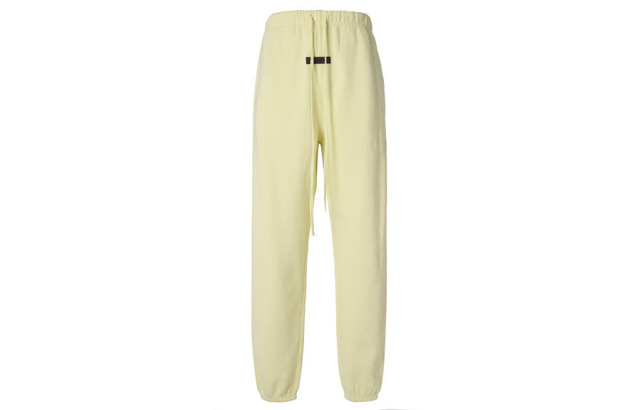 Fear Of God Essentials FW22 Fleece Lined Sweatpants Canary Solid Color With American Design Casual Pants Men's