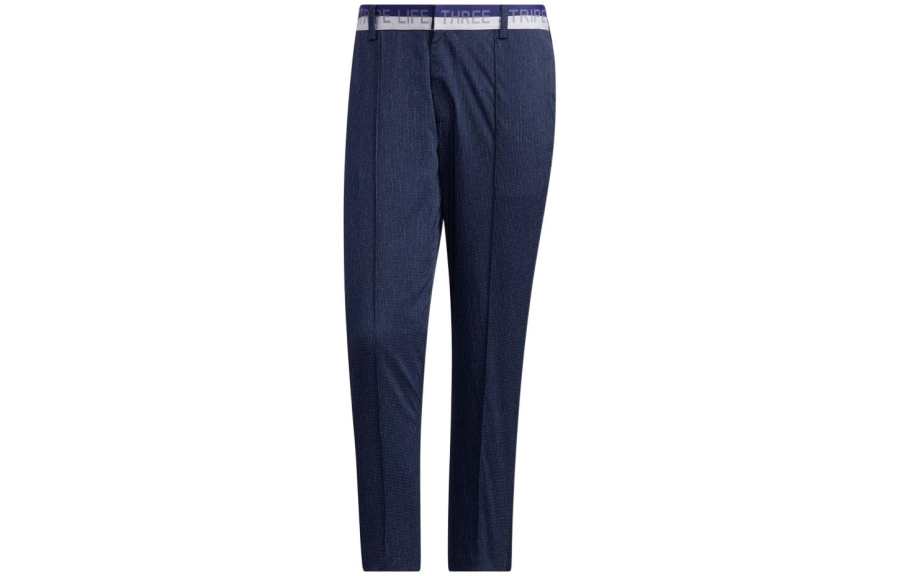 Adidas Adidas Casual Pants Men's Marine Blue Moderate Straight Fit Pants