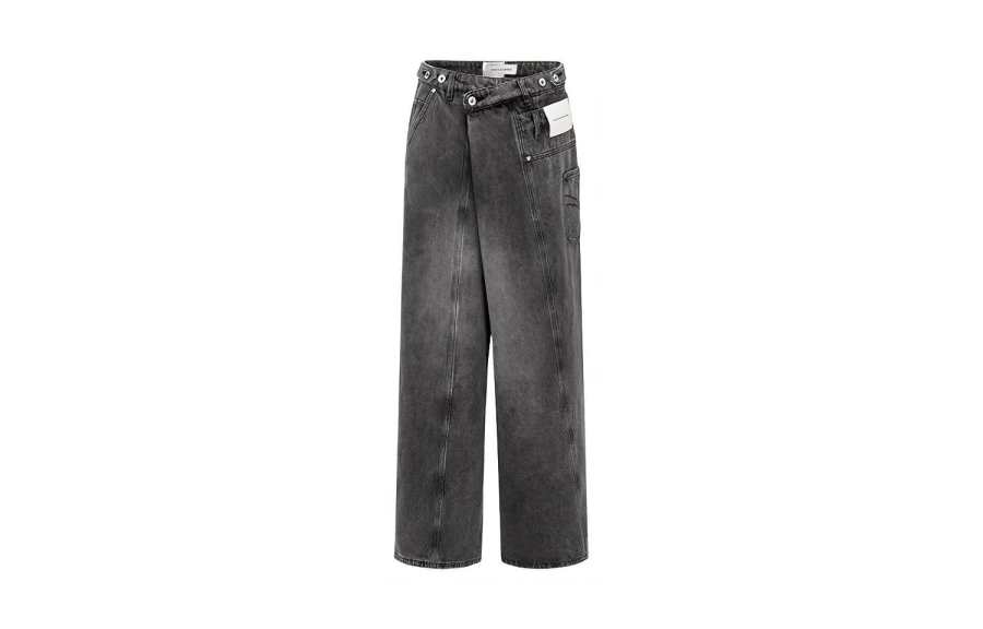 Feng Chen Wang Feng Chen Wang Asymmetric-waist Wide-leg Jeans