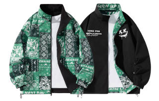 CSKS Jackets Unisex Stand Collar Moderate Reversible