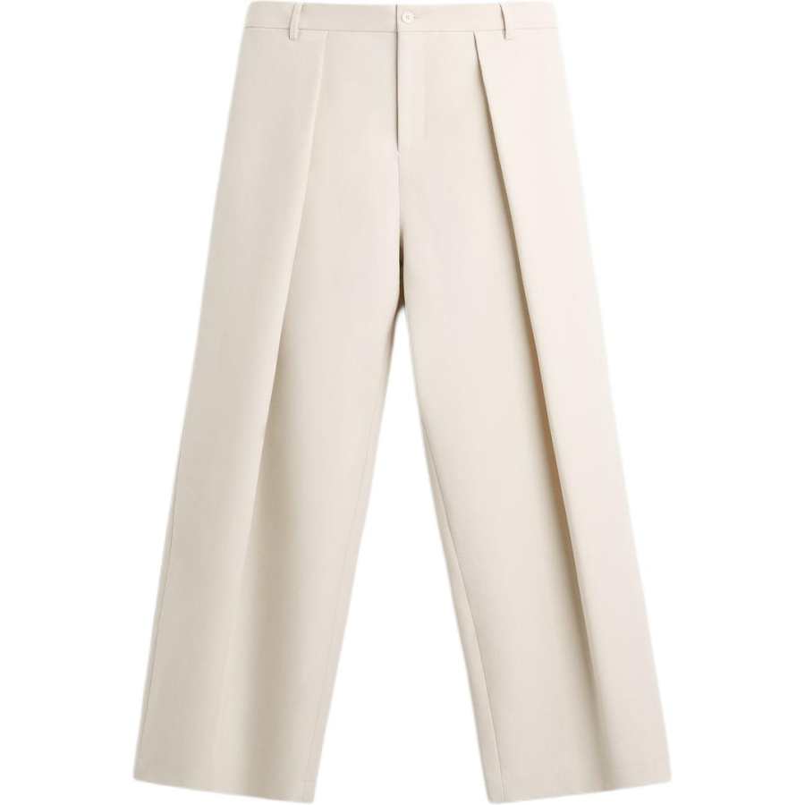 ZARA Casual Pants Men's Beige Moderate Wide Leg Pants