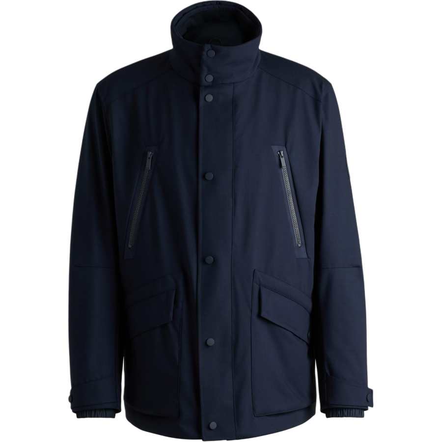 HUGO BOSS HUGO BOSS Logo-Patch Funnel Neck Jacket