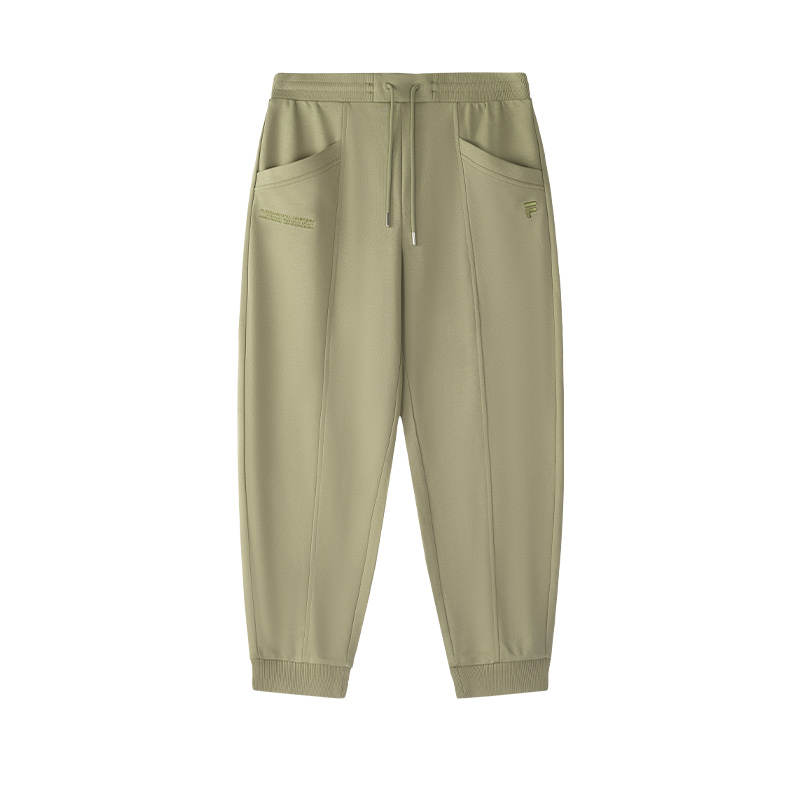 FILA FUSION Vintage Knitted Sweatpants Men's Dark Umber Khaki