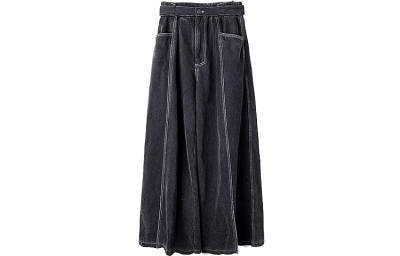HUANXIANGZHE Casual Pants Unisex Black Thickened Wide Leg Pants