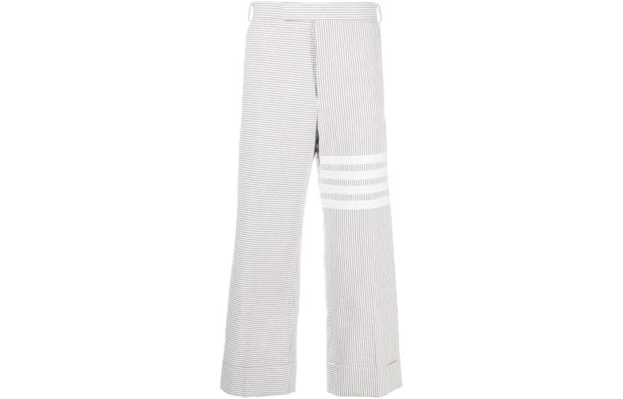 THOM BROWNE Funmix 4 Bar Seersucker Low Rise Trousers
