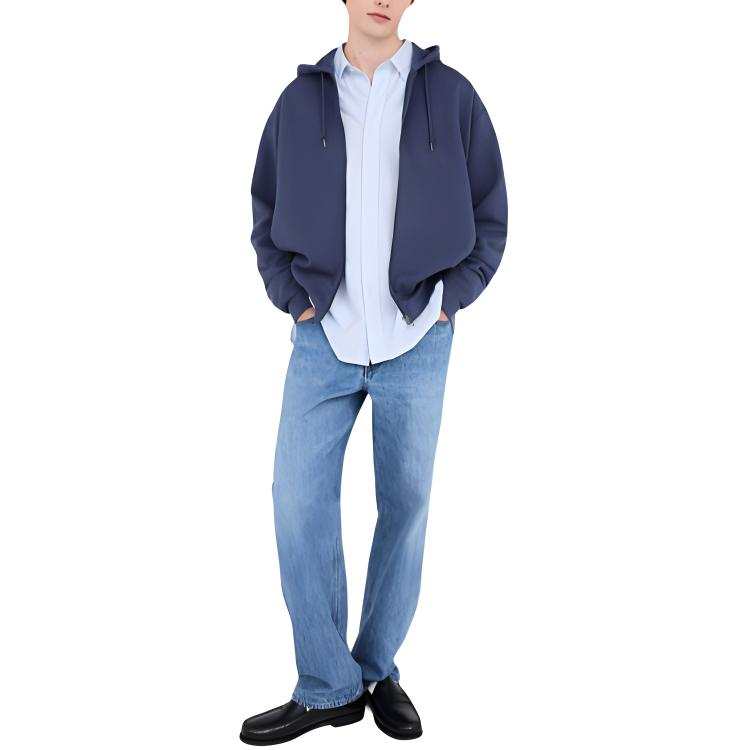 UNIQLO X JW Anderson Sweatshirts Unisex Blue Hooded Moderate Cardigan