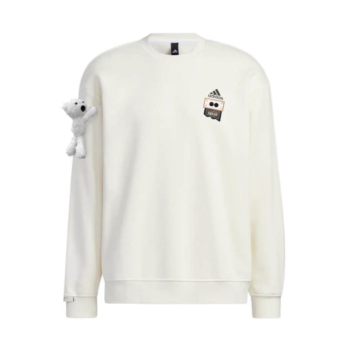 Adidas Adidas Sweatshirts Unisex White Crew Neck Moderate Regular
