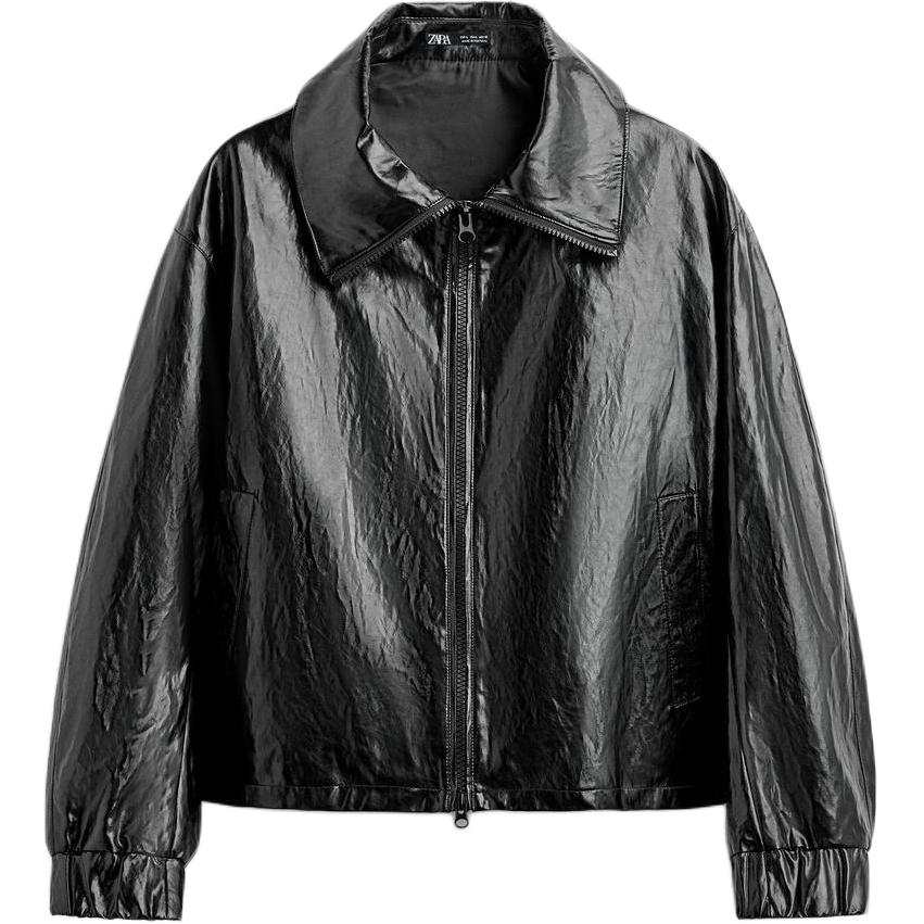 ZARA ZARA Jackets Men's Black Lapel Moderate Other