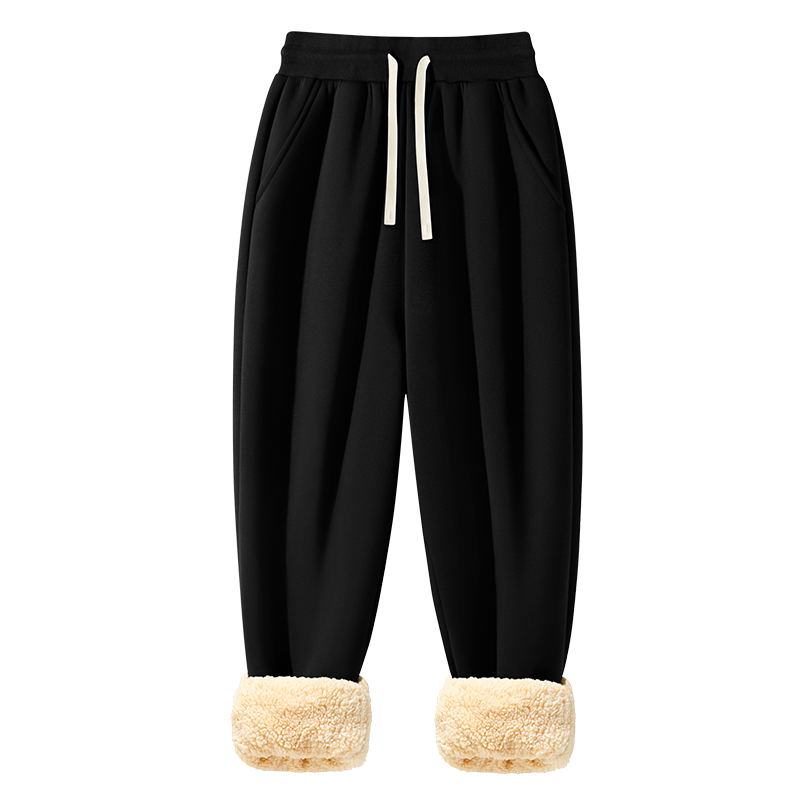 MINISO Casual Pants Unisex Thickened And Fleece Lined Cuffed Pants