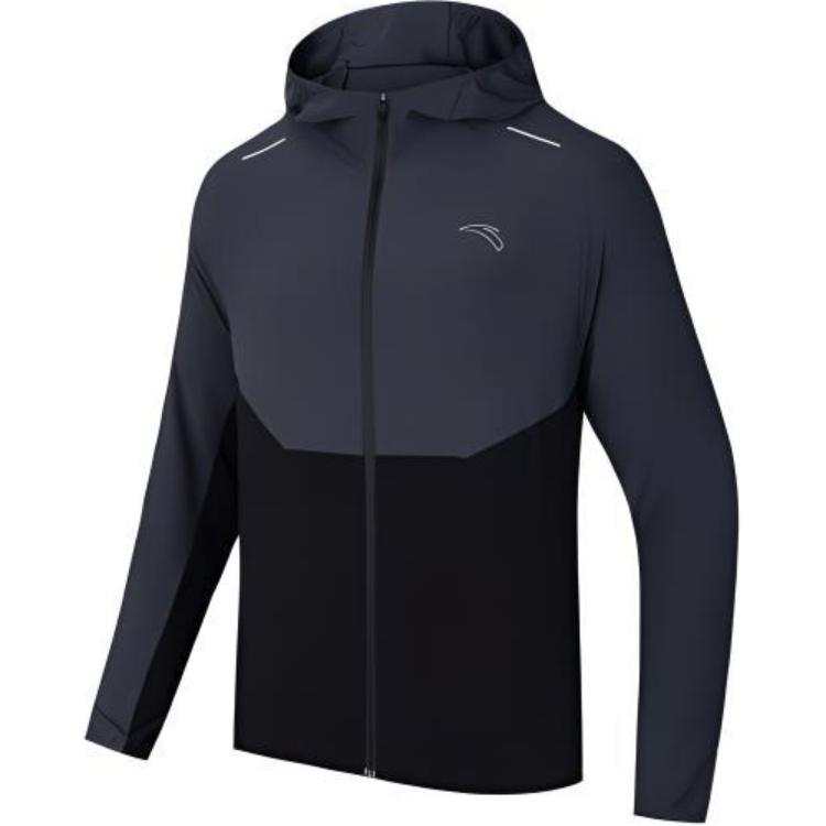 ANTA Anta Running Collection Trench Coat Men's Ink Gray/Basic Black