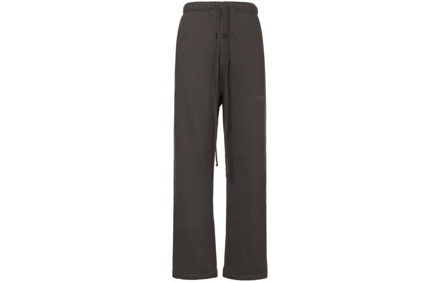 Fear Of God Essentials Fleece Lined FW22 Relaxed Sweatpants Off Black Solid Color Letter Logo Print Drawstring American