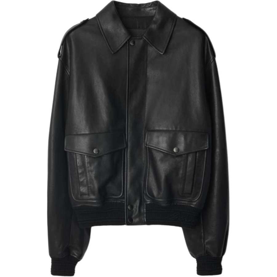 Burberry Burberry leather bomber jacket