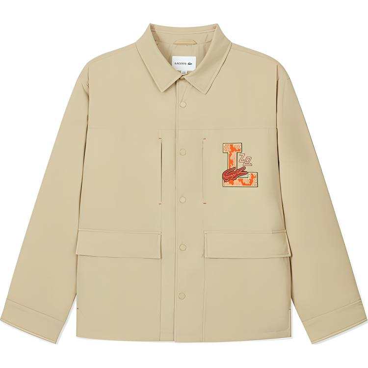 LACOSTE Blessing Snake Spring Festival Collection Puffer Jacket Men's Milk Coffee