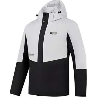 QIAODAN Trench Coat Men's Smoke White/Black