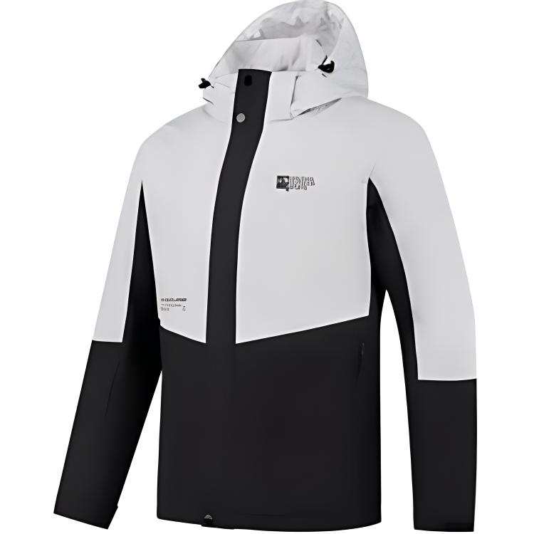 QIAODAN Trench Coat Men's Smoke White/Black