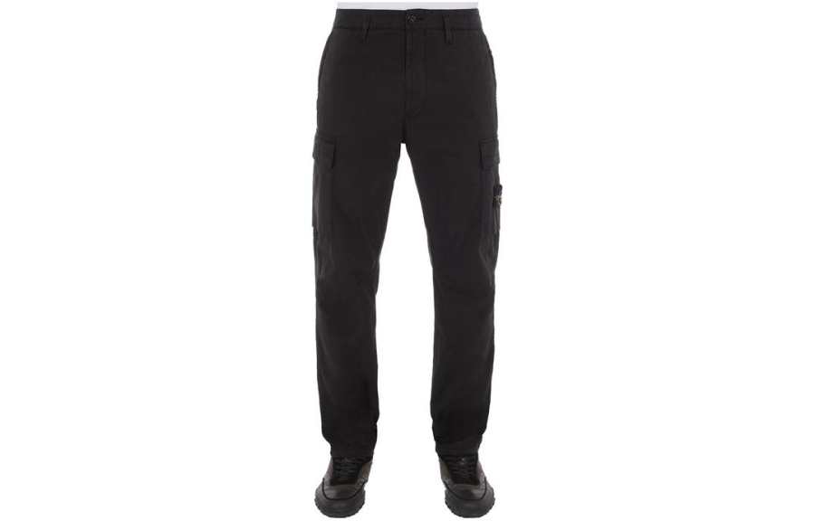 STONE ISLAND Cargo Pants Men's Black