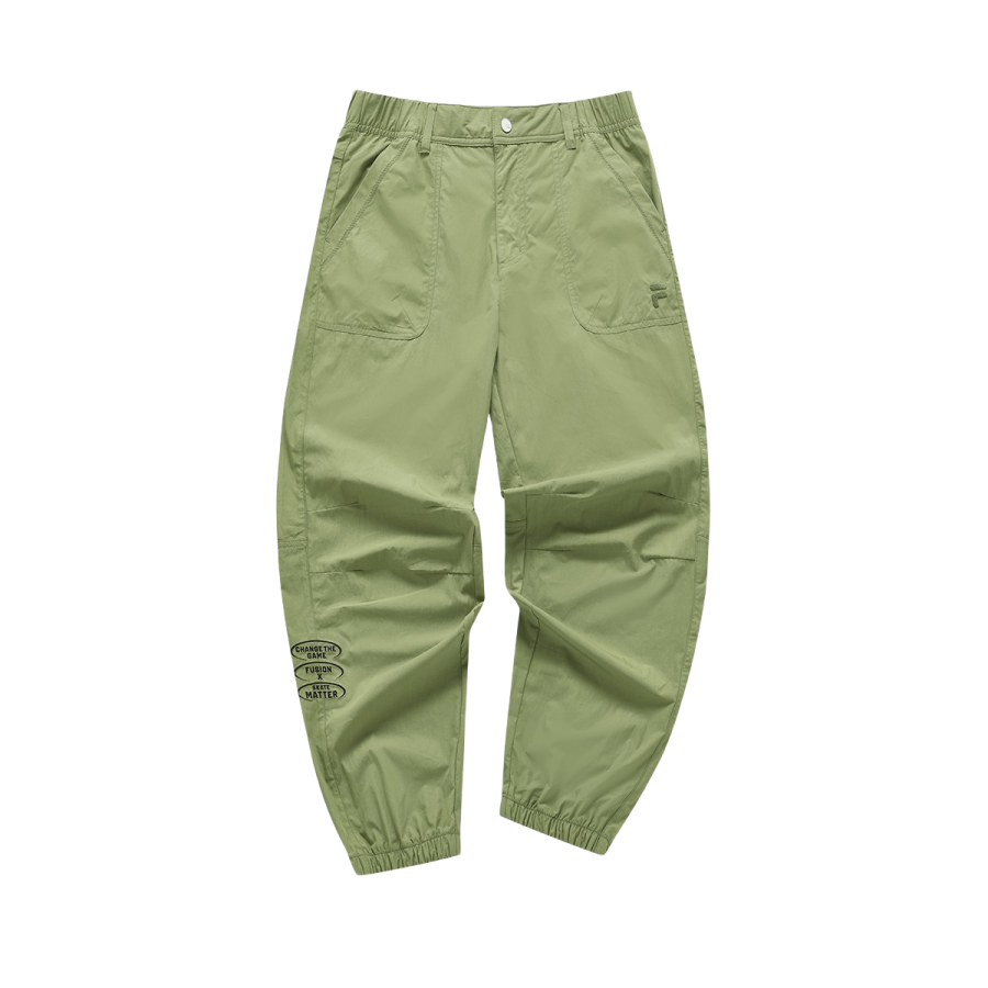 FILA FUSION Casual Pants Men's Green Moderate Cuffed Pants