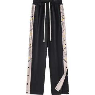 Doraemon Casual Pants Unisex Moderate Snap Button Pants