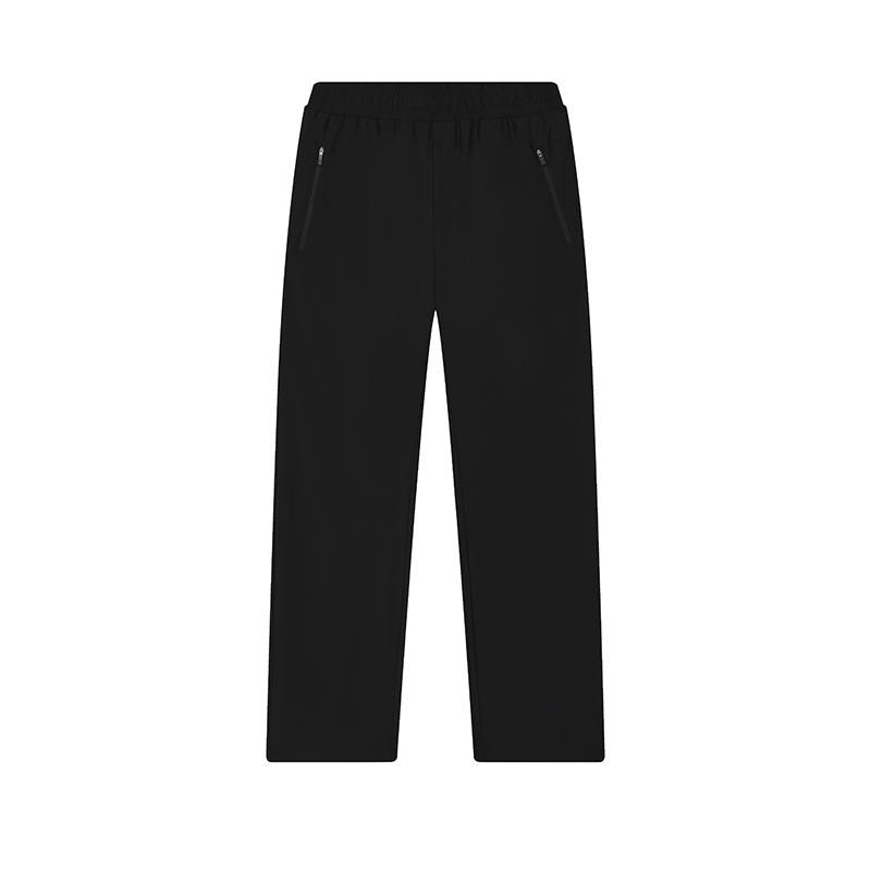 FILA Knitted Sweatpants Men's Jet Black Moderate Straight Fit Pants