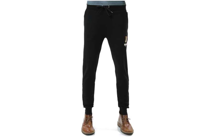 MOSCHINO Casual Pants Men's Black Moderate Slim Fit Pants