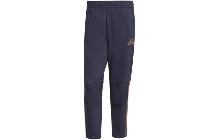 Adidas Adidas Casual Pants Men's Marine Blue Moderate Tapered Pants