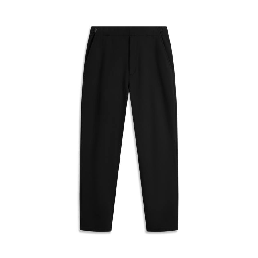 Li-Ning Li Ning Sports Life Collection Solid Color Mid Rise Comfortable Fleece Lined Thermal Breathable Versatile Straight Fit