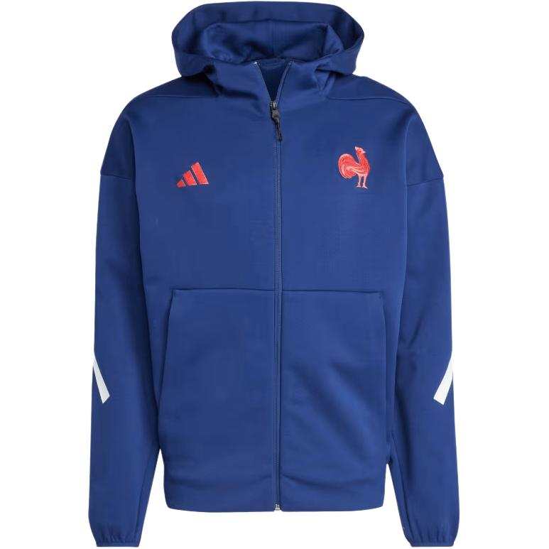 Adidas Adidas RUGBYZ.N.E FW24 Full Zip Hooded Track Top Jackets & Coats Men's Dark Blue