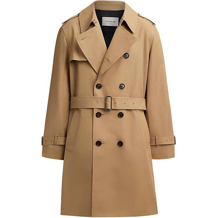 COACH COACH FW24 Trench Coat Men's Khaki