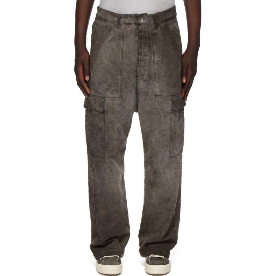 Rick Owens DRKSHDW Distressed Textured Cargo Trousers