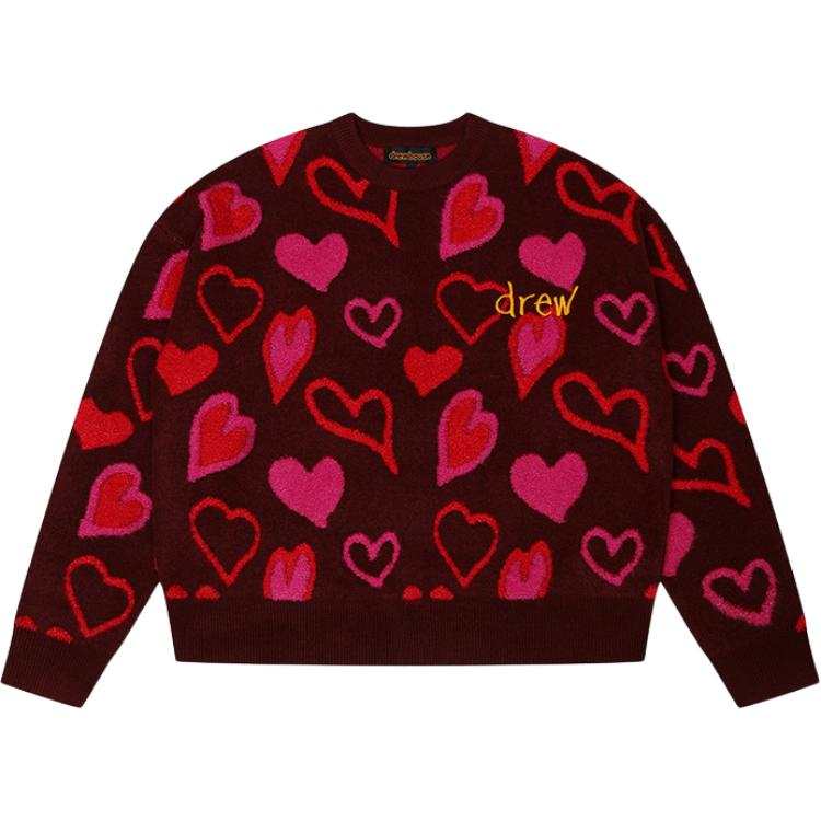 Drew house Drew House Scribble Hearts Sweater