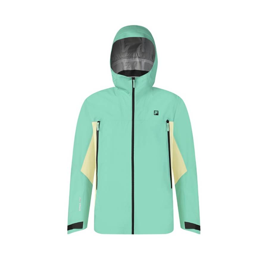 FILA Athletics Mountain Versatile Waterproof And Windproof Windbreaker Jacket Men's Cardamom Turquoise GN