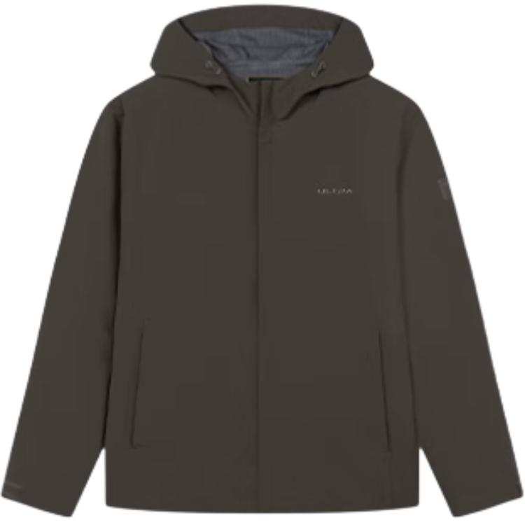 361° Trench Coats Men's Brown Hooded Moderate Soft Shell