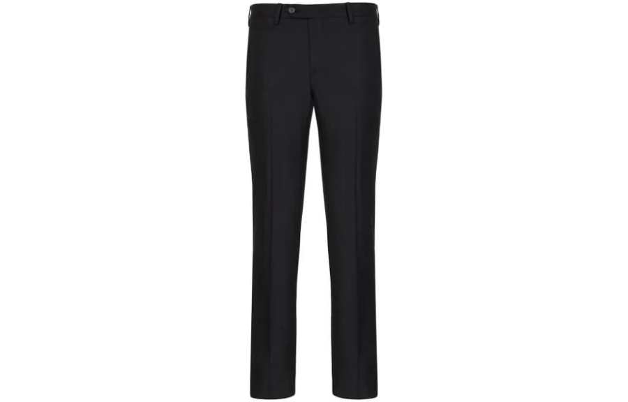 Emporio Armani Worsted virgin-wool creased trousers