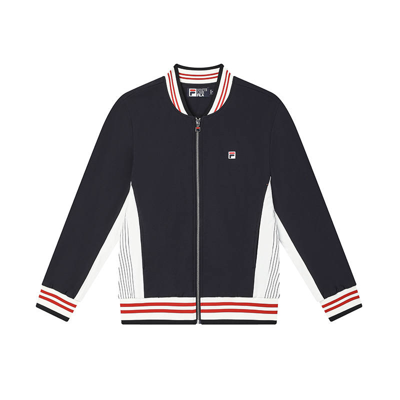 FILA Jackets Unisex Legend Blue Baseball Collar Moderate
