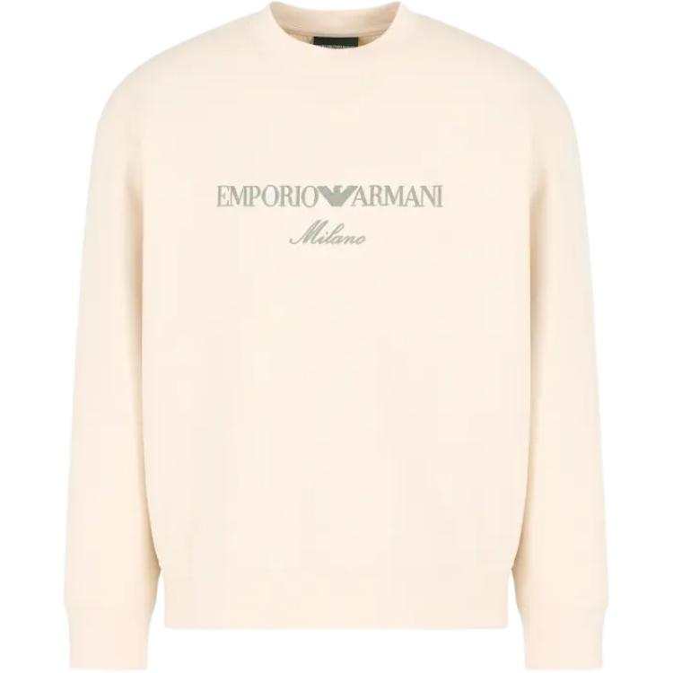 EMPORIO ARMANI Logo Embroidered Crewneck Sweatshirt