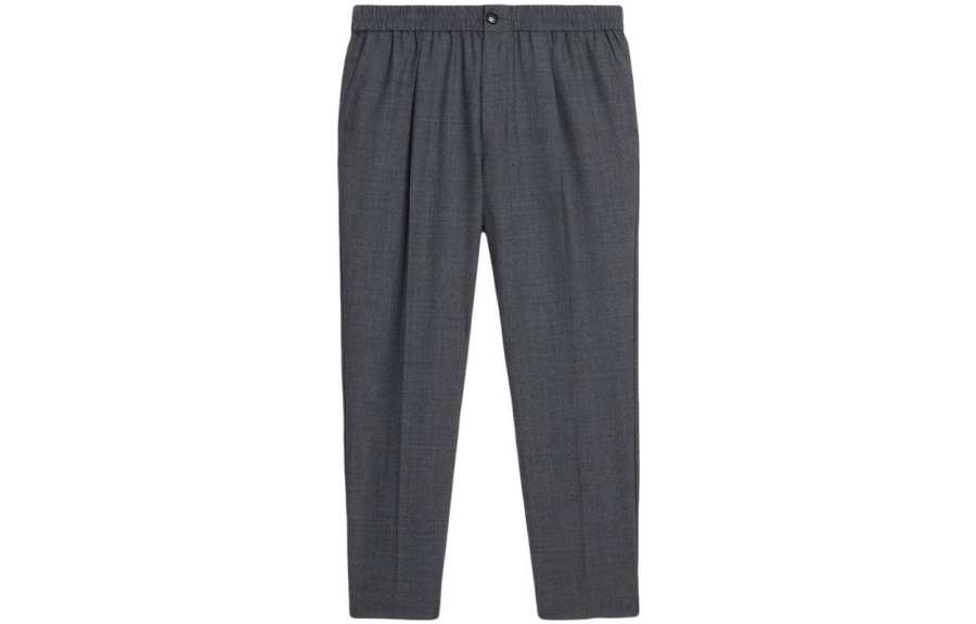 AMIPARIS Casual Pants Men's Dark Gray Moderate Straight Fit Pants