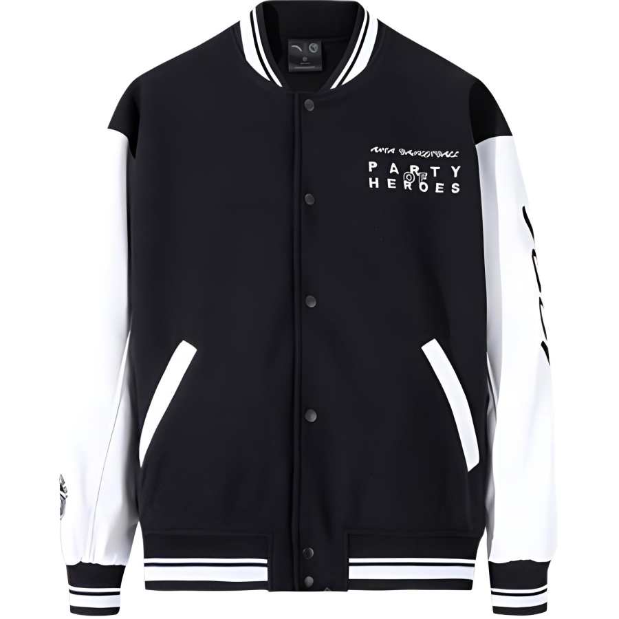 ANTA Anta Basketball Collection Baseball Jacket Men's Basic Black/Pure White