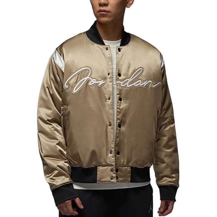 Jordan Jordan MVP FW24 Baseball Jacket Men's Desert Camouflage/Sail White