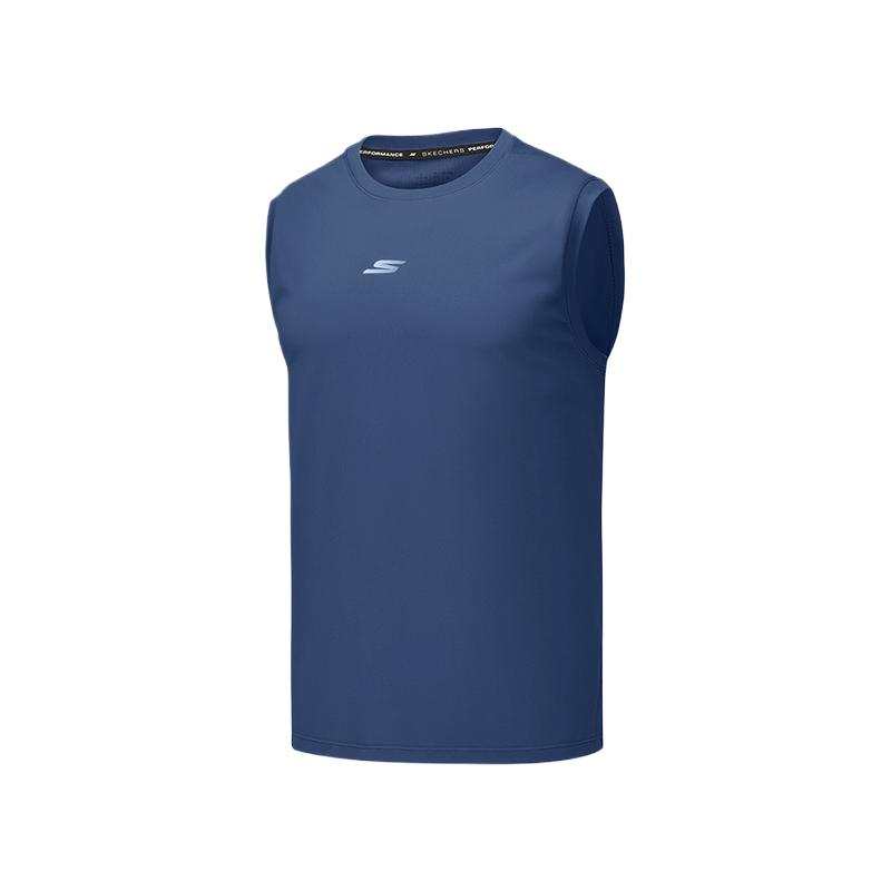 Skechers Basic Sports Collection Tank Top Men's Deep Sea Blue 0079