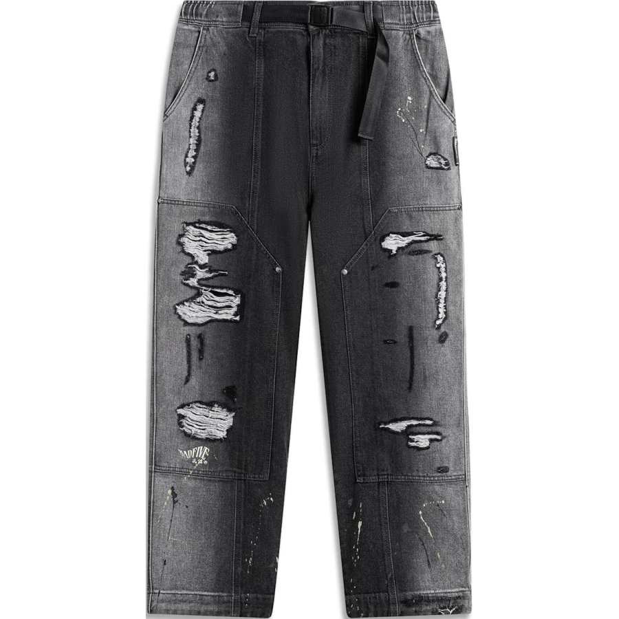 Li-Ning Li Ning Basketball Collection Casual Pants Men's Obsidian Gray