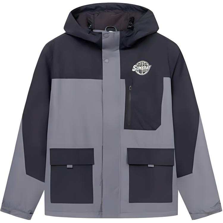 361° Basketball Collection Trench Coat Men's Gravel Gray/Super Black