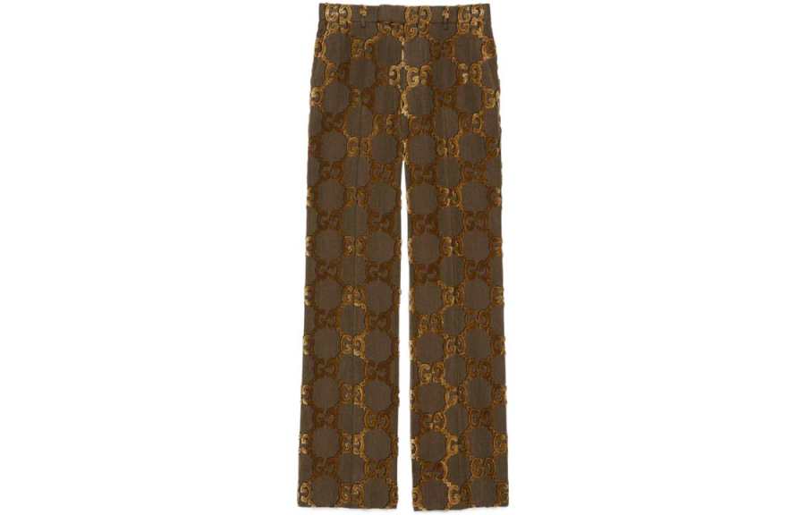 GUCCI Casual Pants Men's Khaki Moderate Straight Fit Pants