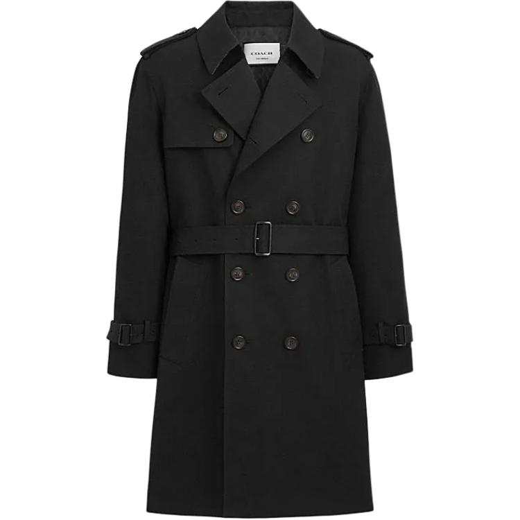 COACH COACH SS24 Trench Coat Men's Black