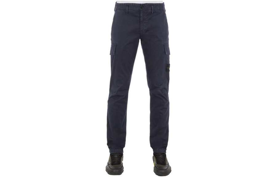 STONE ISLAND Casual Pants Men's Dark Blue Moderate Straight Fit Pants