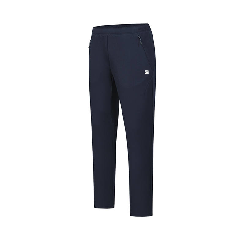 FILA Knitted Sweatpants Men's RD Royal Blue Moderate Skinny Pants