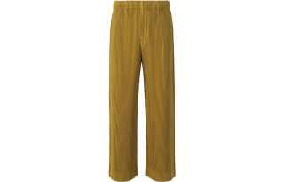 Homme Plissé Issey Miyake Casual Pants Men's Yellow