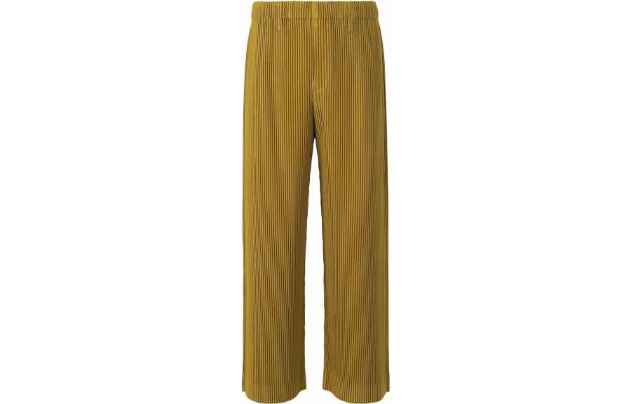 Homme Plissé Issey Miyake Casual Pants Men's Yellow