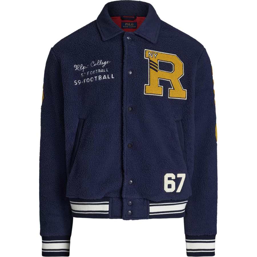 Polo Ralph Lauren Pile Fleece Letterman Jacket